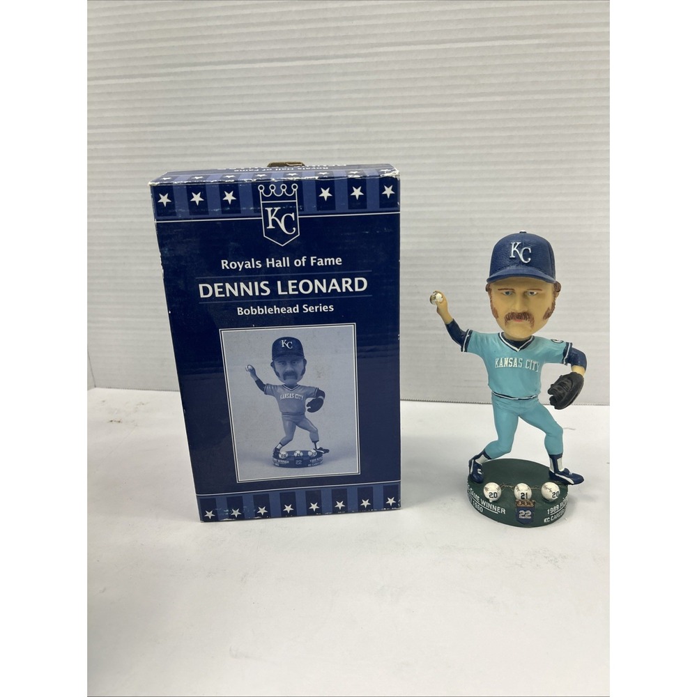 2007 Kansas City Royals Hall Of Fame Dennis Leonard Bobblehead SGA